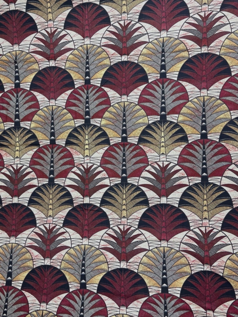 Vintage 2002 Alexander Henry Fabric 1 yd Togo Palms Cotton Browns Rust Quilting